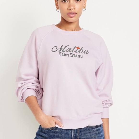 Old Navy Lavender Malibu Farm Stand SoComfy Crew-Neck Graphic Sweatshirt - Picture 2 of 9